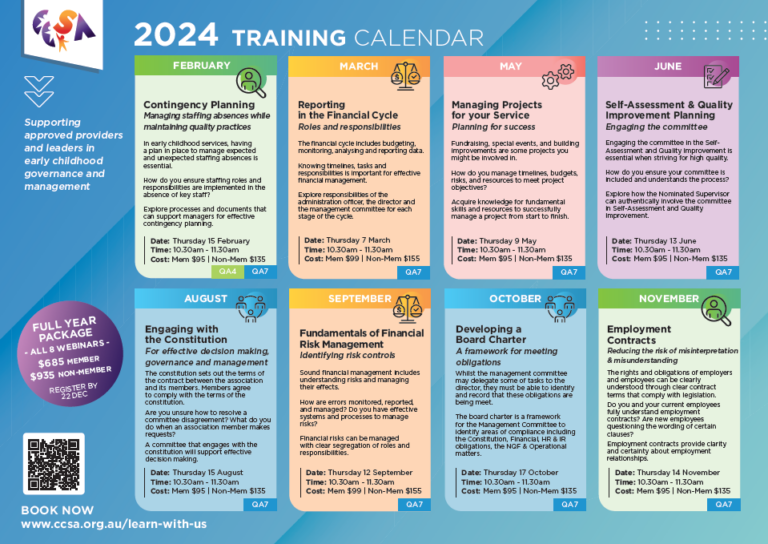 CCSA Training Calendar CCSA